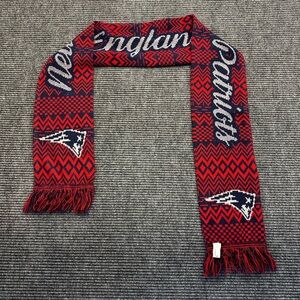 Unisex FOCO NFL New England Patriots Football Red Knit Neck Scarf Fringe OS